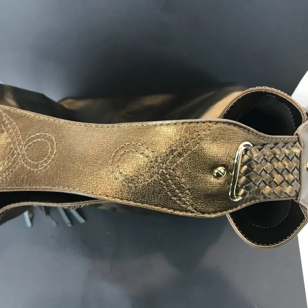 Cole Haan Gold Metallic Leather Shoulder/Satchel